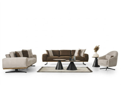 Sofa komplekts 4+3+1 sēdvietām, luksusa mēbeles, dīvāns dzīvojamā istabā, 3 gabali.