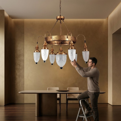Lustra Pakaramais gaisma Holande gaisma Kristāla lampa Griestu lampa Lampas 90x125
