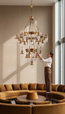 Gaisma Kronšvītras lustrs Spuldzes Kristālsa lampa griestu lampa Lampas 120x250