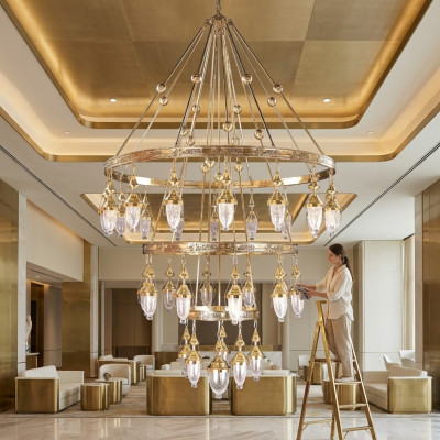 Luksusa xxl griestu lampa apgaismojums dzīvojamā istabā 160x280