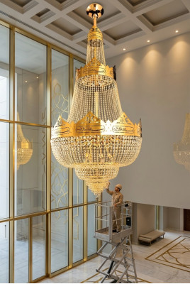 Gaismauzkare Lustra Lampa Kristāla lampa Griestu lampa Lampas 100x245