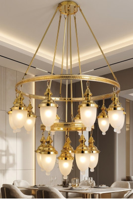 Gaisma Kronšūns lampa Kristāllampa griestu lampa Lukturi 100x220