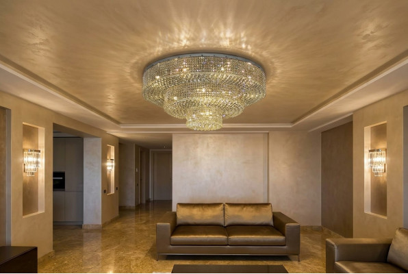 Spīdīgs vainags kristāla lampa lukturi gaismas potolampe 150x55