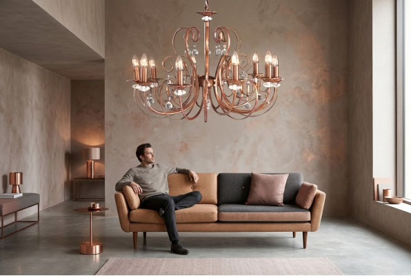 Lustra Gaisma Pakaramais Gaismeklis Luksusa Dzīvojamā Istaba Lampa Gaismas Avoti 89x80