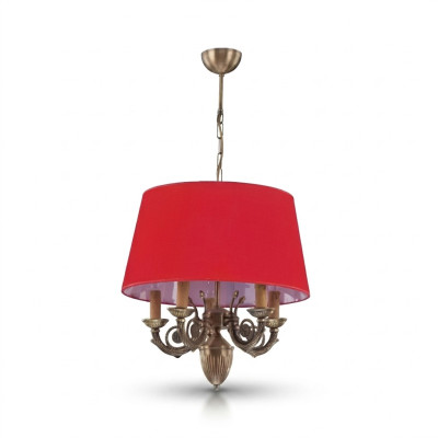 Karūns Klasiskie Gaismekļi Lampas Lampa Zelta 50x80 Sarkanā krāsā