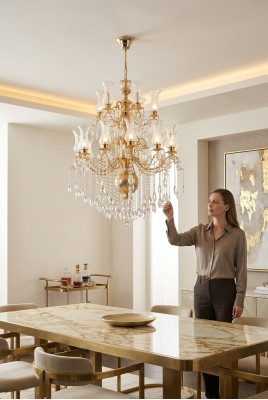 Kronšķirnes lampa pakaramā lampas kristāllampa griestu lampa lampas 99x155
