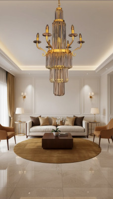 Kronšteins Moderne kābju lampa griestu lampa Luksusa zirneklis Foajē
