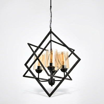 Gultņa lampa Pakaramā lampa Dzīvojamā istaba Luksusa iekštelpu melna gaisma Lampu