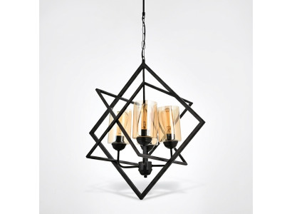 Gultņa lampa Pakaramā lampa Dzīvojamā istaba Luksusa iekštelpu melna gaisma Lampu