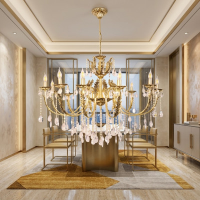 Gaisma Kronšķēde lampa Lampiņas Kristāllampa Griestu lampa 113x140