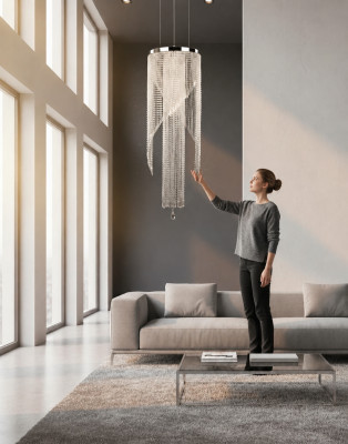 Lustra Pakaramais gaismeklis Kroņlustrs Kristālla lampa Gaisma Gaismas 50x140