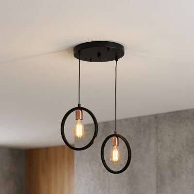 Griezes lampa dzīvojamā istabā vai viesnīcu luksusa melns stilīgs apgaismojums