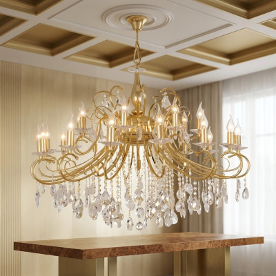 Gaisma Kronu lustra lampa Kristāllampa Griestu lampa Lampas 115x125