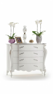 Komodas balts guļamistabas dizains klasika luksusa koka komoda Sideboard
