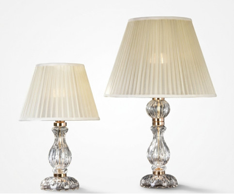 Balta caurspīdīga galds lamp Antik stils kroņluktur kristāla lampa.