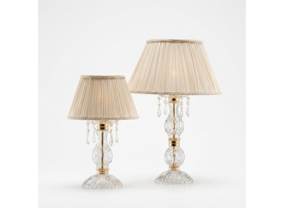 Antīkais stils Beža lampa Galda lampa Gaisma Kronlochters Kristāla Galds lampas