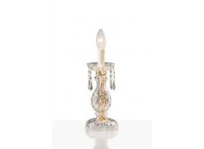 Stila galdi lampa antīkā stilā, greznas sveču lampa kristālsinnieks.