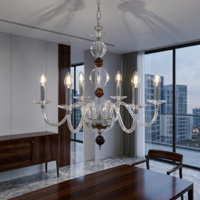 Eleganta griestu lampa klasiskais lielgabals kristāla lielgabals jauns