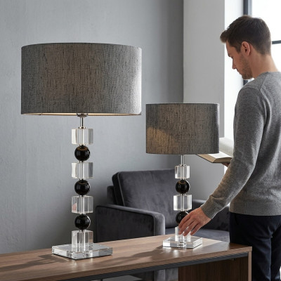 Art déco stila galda lampa Lampas Lustra Kristāla galda lampas
