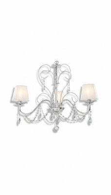 Luksusa kristāla griestu lustra ar stilīgu 3 lampu svītru.