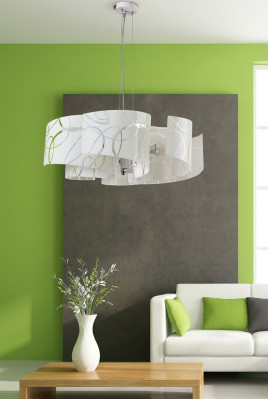Stilīgs lustrs Moderns baltās krāsas griestu lusters ar 6x lampām.