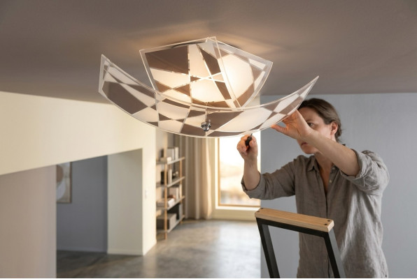 Luksusa kristāla lustra Kronleuchter 2x lampas Moderns balts lampa jauns