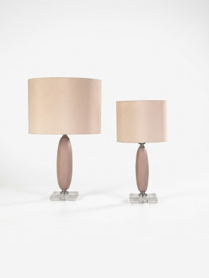 Klasiskā beige kristāla galda lampa plīseņu žurnālu galda lampa birojā lampa