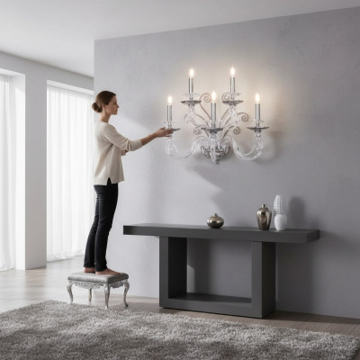 Sienas lampa luksusa lampas sienas lampa lampa siena kristāla lustrs antīkais stils