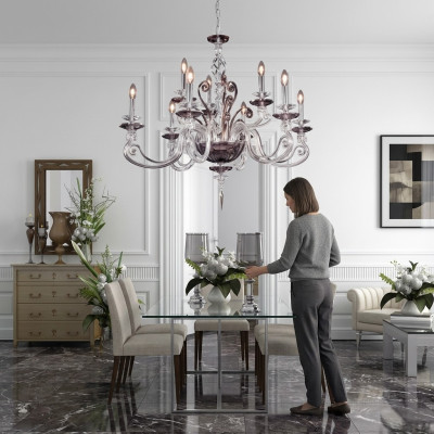 Gaisma Kristāla lustrs Lampas griestu lampa Gaisma Pakaramā lampa jauna