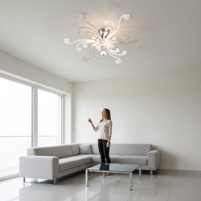 Luksusa griestu lampa Bala kronšteins griestu lampa kādreiz Kristāla lampa