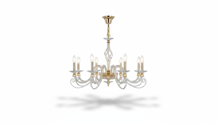 Kronšķe Debesu lampa 8x Lampas Luksusa griestu lampa lampa Lustērs Kristāls