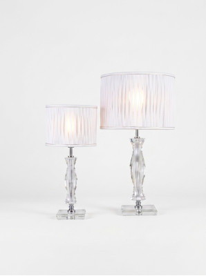 Klasiska baltā galdlampu rakstāmgalds lampa kristāla apgaismojums