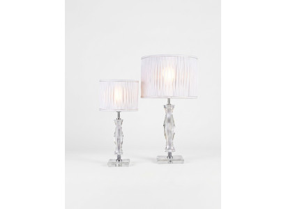 Klasiska baltā galdlampu rakstāmgalds lampa kristāla apgaismojums