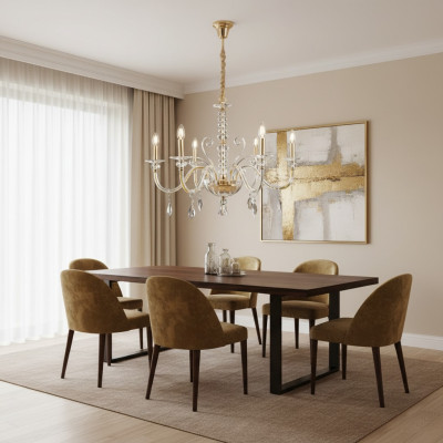Lustera kristāla kronšīsteris lampa griestu lampa gaismai pakabināma lampa jauna
