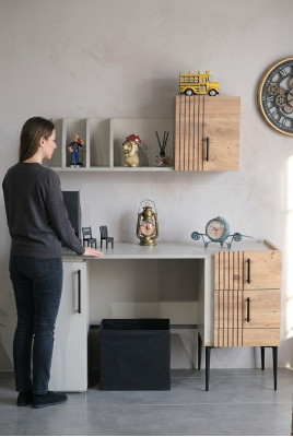 Stilīgi biroja mēbeļu komplekti Regāls rakstāmgalds koksnes augstākās kvalitātes jauni