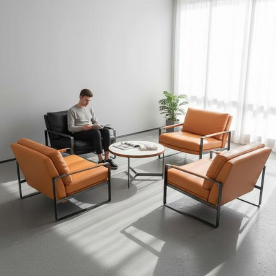 Krēsli Polster Sitzer Moderns dizains Ādas krēsli Lounge Luksusa dzīvojamā istaba