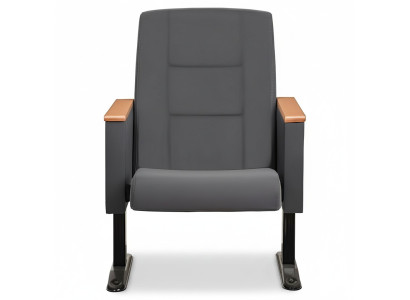 Pelēkā Art Deco krēsla Luxus1-Sitzer teātra krēsla vienvietīgs tekstils