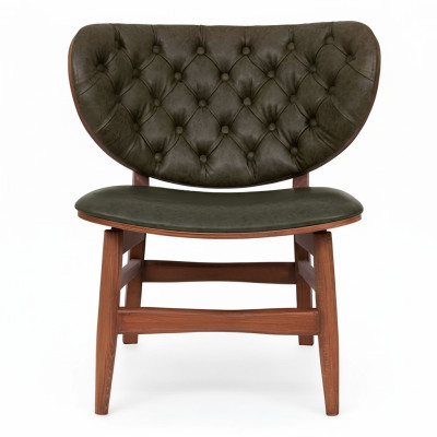 Moderns Chesterfield zaļais vienvietīgs mīkstais krēsla vienvietīgs krēsls