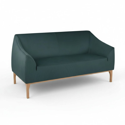 Zaļā sofa dizainera 3-vietīga Augstas kvalitātes polstermēbeles tekstila dīvāns