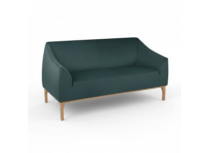 Zaļā sofa dizainera 3-vietīga Augstas kvalitātes polstermēbeles tekstila dīvāns