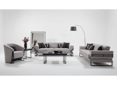 Pele sēdvietas moderns x2 polster sofas dizaineru krēsli galdi