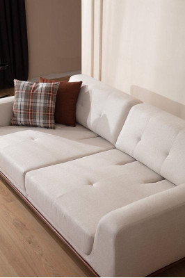 Sofa komplekts Sofa Luxus 2x dīvāni 3 sēdvietu 1 sēdvietu Moderns 3 daļu komplekts Moderns