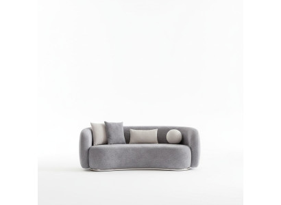 Dīvāns 4 sēdvietām Polster sofa pelēka audums Sēdeklis dizaina audums Moderns dīvāns dīvāni