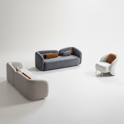 Sofas sērija x2, 3-vietīgas dīvānas, 1-vietīga, moderna komplekta pārklājums