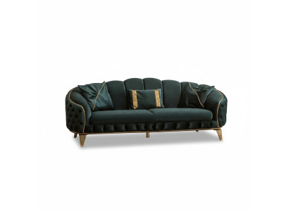 Chesterfield 2x 3 sēdvietu dīvāns auduma pārklājumā Tekstils Dīvāni Sofa