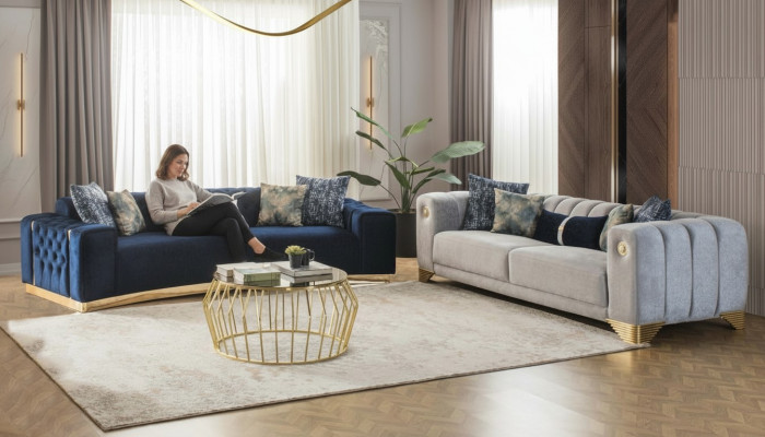 Sofa komplekts 4 3-vietīgs dizaina dīvāns Polster Sofas Moderns grupas komplekts jauns