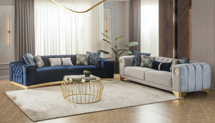Sofa komplekts 4 3-vietīgs dizaina dīvāns Polster Sofas Moderns grupas komplekts jauns