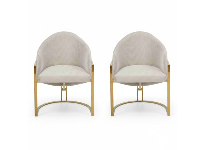 Eleganti 2x krēsli auduma krēsli ēdamistabas krēsls metāla virtuves krēsls balts moderīgs