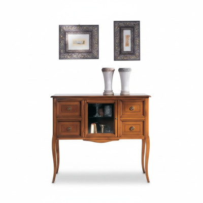 Klasiskais stila komoda plaukt wohnzimmer koka akts braun neu