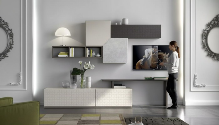 TV skapis Itāļu mēbeles Dzīvojamā istaba Luksusa galds Sienas mēbeles Koks